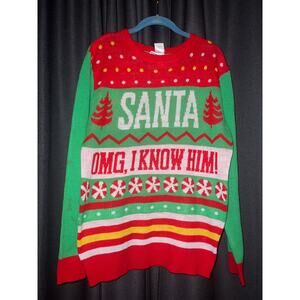 Ugly Christmas Sweater Xmas Size Medium Elf